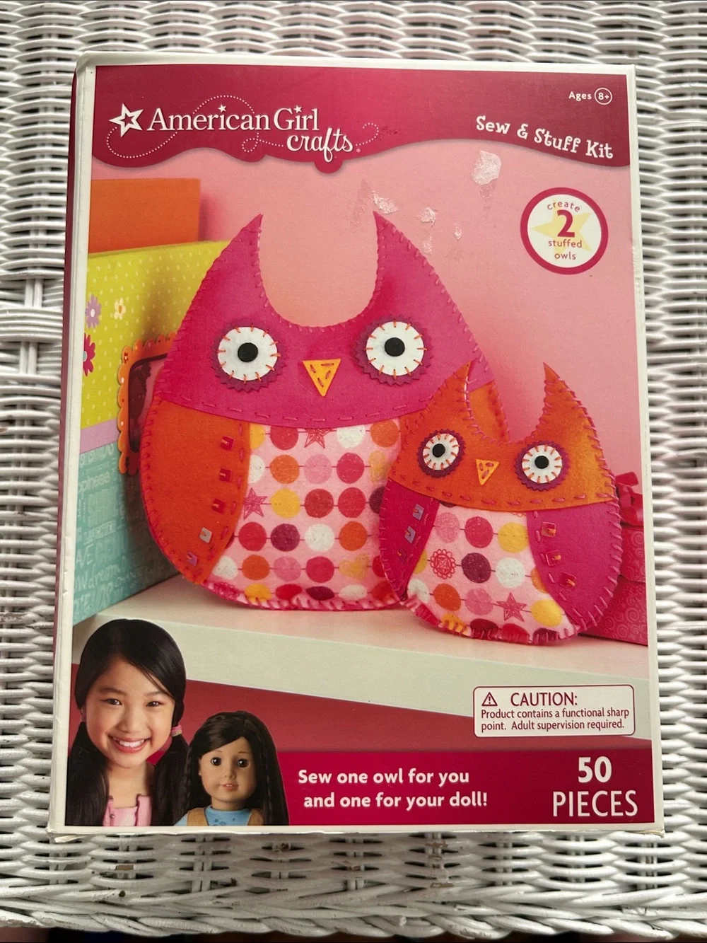 American Girl Sew & Stuff Kit - Pink and Orange Owl Plush Set